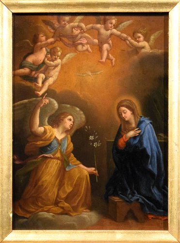 "Annunciation" oil on copper